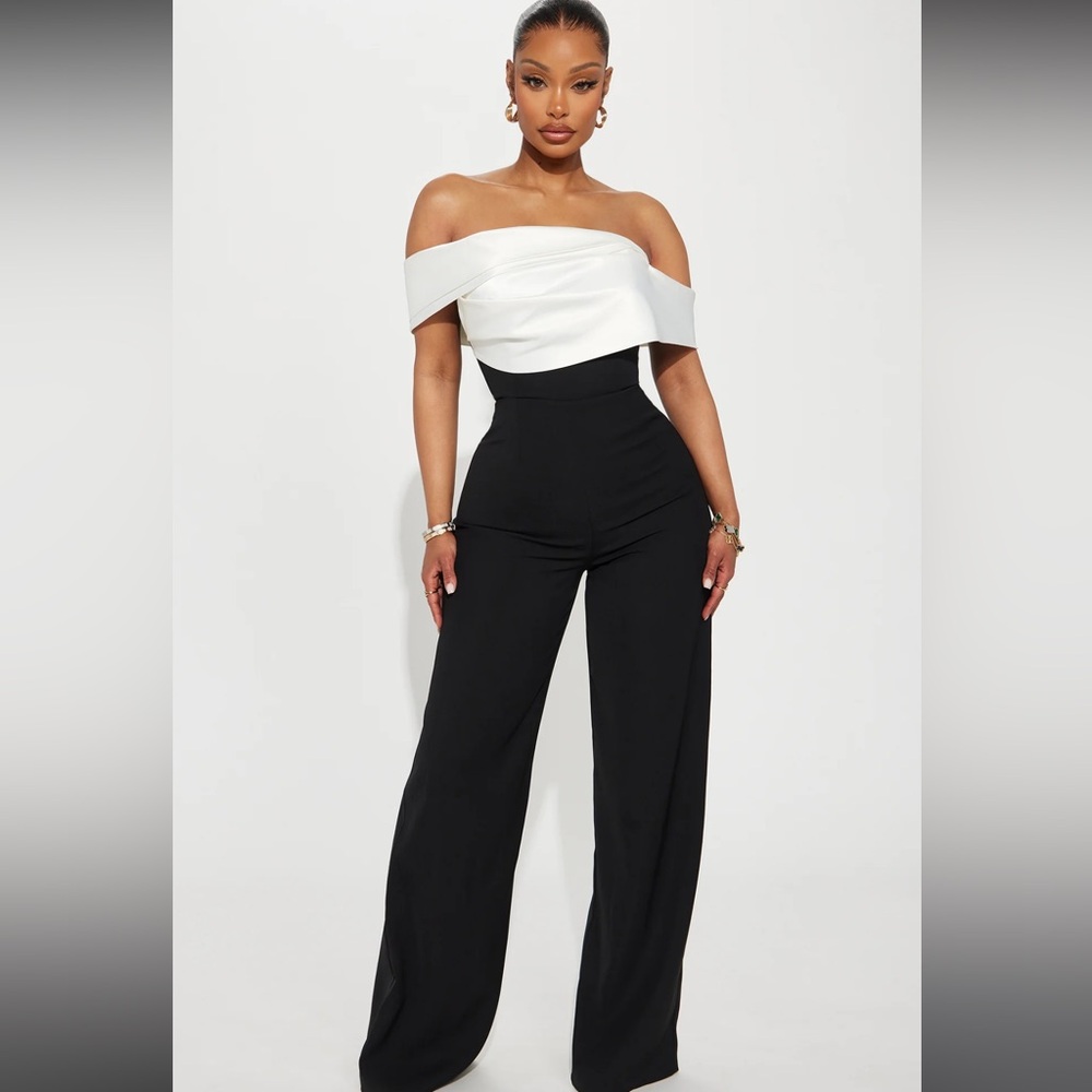 Be Yourself Jumpsuit - Black/White